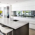 Glossy White Wallpaper Peel and Stick Countertop Sticker Self-Adhesive Waterproof Wall Sticker Kitchen Backsplash Table Covering. 