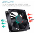 80x80x25mm Dc 5v 12v 24v Brushless Cooling Fan 2-Pin High Performance Strong Quiet 8025 Fan For Computer Case Amplifiers. 