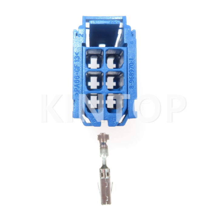 1 Set 6 Pins Car Blue Connector Auto Wiring Terminal Unsealed Socket AC ...