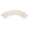 12PCS Sell B3 bounded by a laser hollow bounded lace cake cupcake baking cups cake paper asked White - white. 