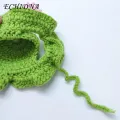 Soft Adjustable Pet Headgear Sunflower Pet Hat for Dogs Cats Adjustable Lace-up Design for Outdoor Travel Cosplay Party Decoration Cute Knitted Headwear for Pets. 