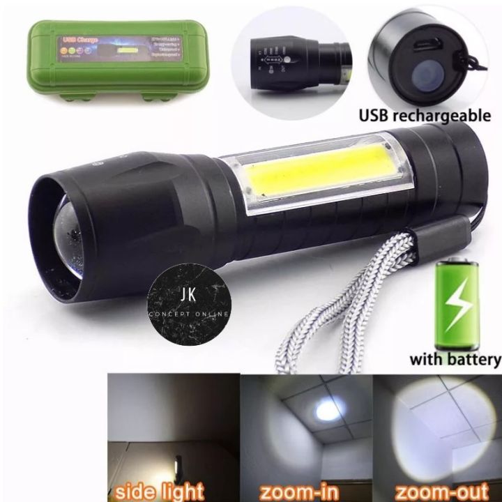 Camping%20USB%20Charging%20Flashlight,%20touch%20Alluminiam%20With%20Pen%20Clip%20-%20Image%204