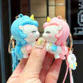 Cute Kawaii 3D Unicorn Keychains Softglue Pegasus Pendant Key Rings for Kids Toys Doll Women Men Bag Key Chain Gifts for Girl. 