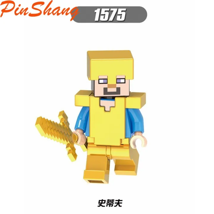 PinShang%20My%20World%20Lego%20Minecraft%20Minifigures%20Steve%20Alex%20Zombie%20Iron%20Golem%20Enderman%20Model%20Building%20Blocks%20-%20Image%209