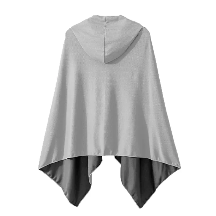 Cooling Robe Robe Hooded Cooling Beach Poncho Cap for Swimming Yoga Camping Workout ...