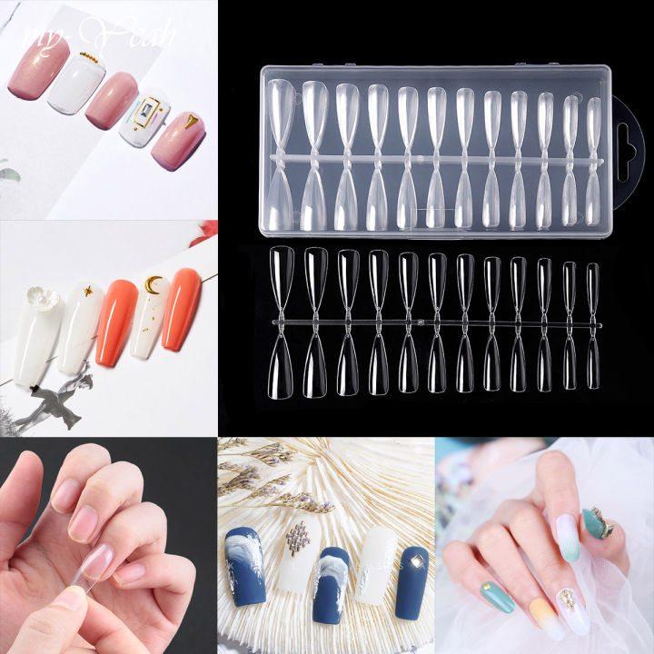 Myyeah%201%20Piece%20Full%20Cover%20Extension%20Acrylic%20False%20Nail%20Tips%205%20Styles%20Transparent%20French%20Fake%20Nail%20Tip%20Manicure%20Tool%20-%20Image%203
