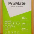 A4 80GSM 500 Sheet Promate Photocopy Paper High Qulity. 
