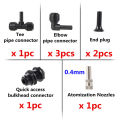 Mini Greenhouse Misting Nozzle Kit Reptiles Rainforest Aquarium Fogger Sprayer 360rotating Cooling Humidity Landscaping. 