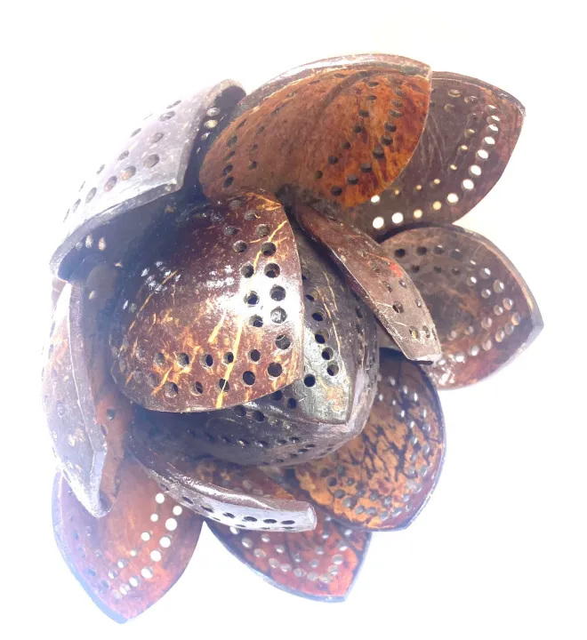 decorative flower made from coconut shells, Traditional / Rustic ...