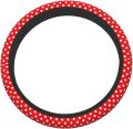 Red White Polka Dot Steering Wheel Cover For Women Anti Slip Auto Car Wrap Cover Accessories For Girl. 