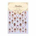 Palace Style Luxurious Design 5D Nail Stickers Shiny Finish Gold Scepter Baroque Scepter Nail Emerald Ruby Color Red Green Gemstone Nail Decals Xmas Nail. 