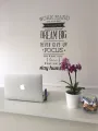【WEJA】Work Hard Inspiring Quotes Vinyl Wall Art Sticker Never Give Up Big Dream Mural Decals Poster for Office Living Room Home Decor. 