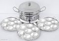 Lotus Stainless Steel Silver Idli Maker/Pot/Satti  (9 IDLY, 2 plates). 