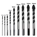 9 Pcs Masonry Drill Bits Set for Tile Brick Cement Concrete Glass Plastic Cinder Block Wood Etc Chrome Plated. 