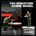 FEELLAB 1:64 Defeat Surrender Book Officer Soldiers Bow Male Miniature Doll Model Mini Sand Table Villain Garage Kits Ornaments. 