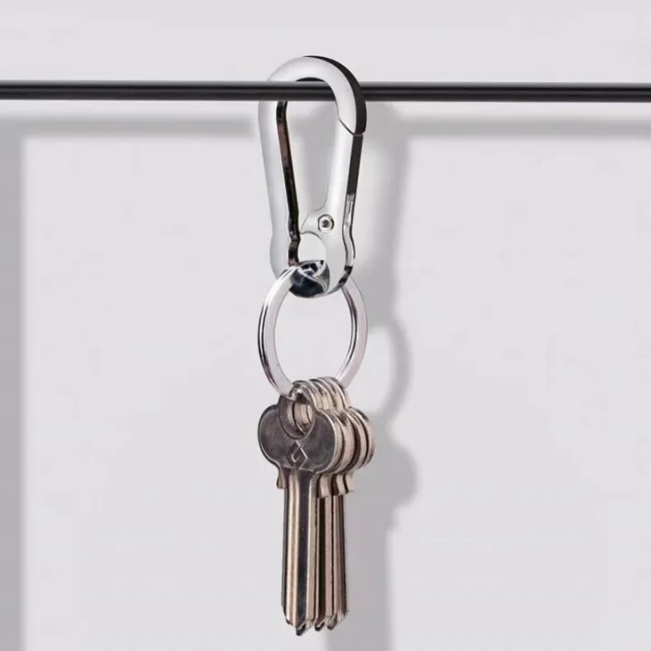 Simple%20Keychain%20Metal%20Car%20Key%20Ring%20Fashion%20Detachable%20Carabiner%20Hook%20Waist%20Hanging%20Key%20Chain%20Buckle%20Men%20Women%20Accessories%201Set%20-%20Image%202