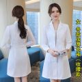 White Gown Pharmacy Summer Beauty Salon Workwear Doctor's Overall Women's Thin Room Nurses' Uniform Lab Coat Long Sleeve and Short Sleeve. 