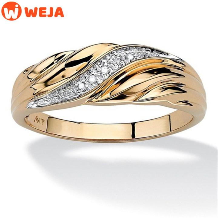 New fashion twisted diamond ring for men and women couples fashion ring ...