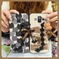 Waterproof cute Phone Case For Samsung Galaxy J7 DUO/SM-J720F Dirt-resistant Black pearl pendant protective case Cartoon. 