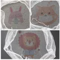 Cute Cartoon Fan Cover All-inclusive Round Electric Fan Protective Cover Household Anti-pollution Anti Pinch Hand Fan Dust Cover. 
