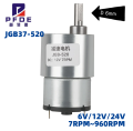 JGB37-520 Miniature High Torque Gearbox 6V/12V/24V 7RPM~960RPM High Power Speed Reversible Electric Gear DC Brush Motor. 
