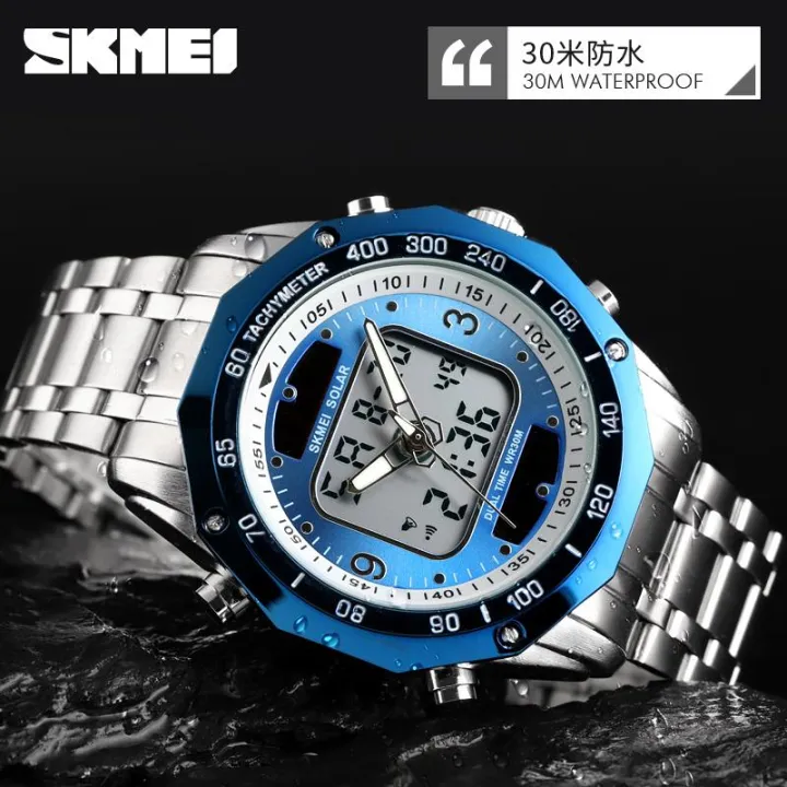 SKMEI%20Fashion%20Mens%20Watch%20Stainless%20Steel%20Solar%20Watches%20,%20Chrono%201493%20Dual%20Display%20Waterproof%20Business%20Wristwatch%20-%20Image%205