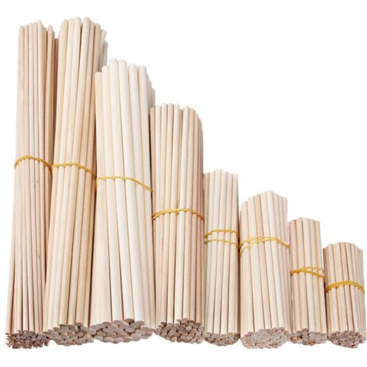 【3x300mm Round DIY Pine Rods Sticks Durable Dowel Building Tool Educational Toys Handicraft Crafts Supplies