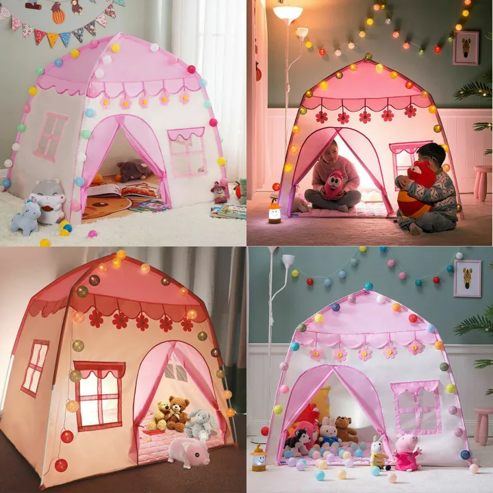 Castle%20Play%20Tent%20Kids%20Teepee%20Tent%20Large%20Children%20Playhouse%20Oxford%20Fabric%20Children%20Playhouse%20Indoor%20Outdoor%20with%20Carry%20Bag%20Portable%20Playhouse%20Boys%20&%20Girls%20Birthday%20Gift%20Kids%20Play%20tent%20prince%20Princess%20-%20Image%204