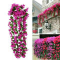 Garden Decor Window Decoration False Flower Silk Hang Basket Hanging Flowers Violet Wall Hanging. 