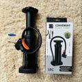 Mini Portable Bike, Bicycle Tire Hand Foot Activated Floor Pump(Black) with Presta Schrader Dunlop Valves Extra Valve and Gas Needle. 