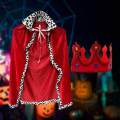 King Costume for Kids Dress up Prince Cloak Costume Accessories for Photo Props Performance Red. 