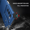 For OPPO A16 Phone Case Hard Sliding Lens Protect Kickstand Back Cover. 