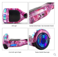 Self-Balancing Hoverboard Scooter With Bluetooth Speaker & LED Lights. 