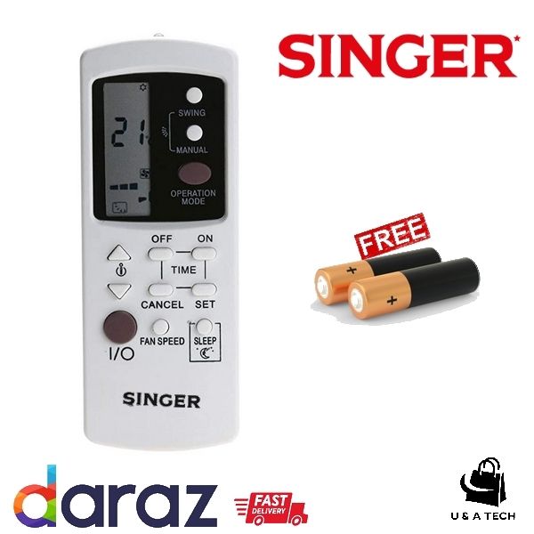 Singer%20split%20AC%20Remote%20Controller%20&%20free%20Batteries%20-%20Image%202