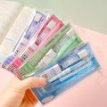6pcsset Student Exam Stationery Set, 2pcs Black Ink Gel Pen, 1pc Drawing Ruler, 1pc Pencil + 1pc Pencil Refill + 1pc Eraser, Lea. 