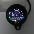 3X Universal Motorcycle Meter Speedometer Digital Odometer Round Speed Meter for , Black. 