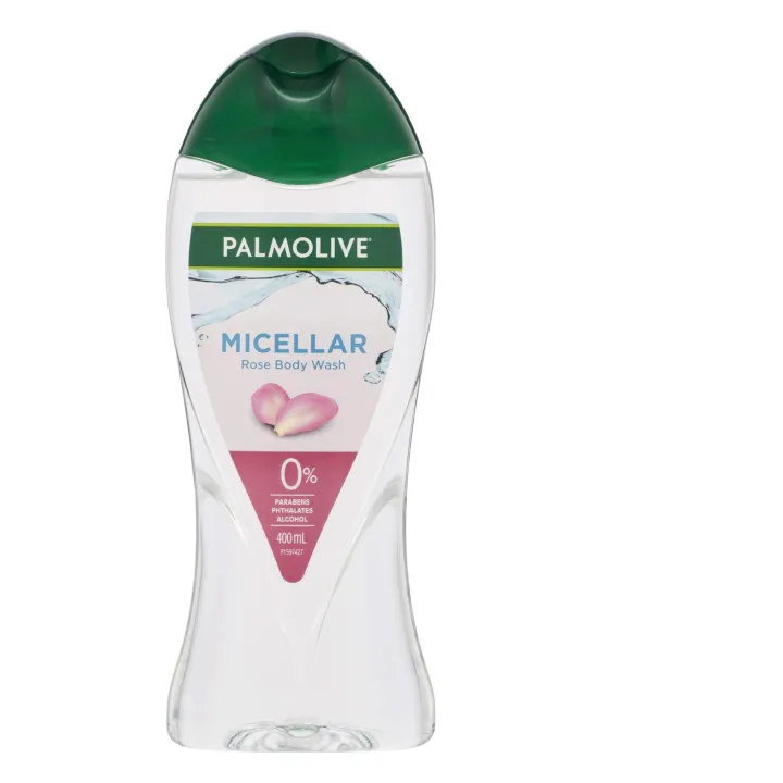 Palmolive Micellar Body Wash 400mL, Rose, No Parabens Phthalates or Alcohol