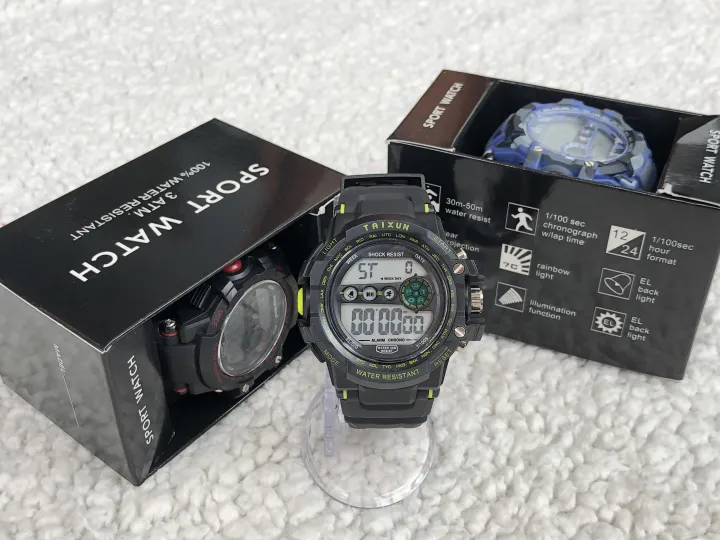 TAIXUN%20Unisex%20Fashional%20Military%20Water%20Resistant%20Digital%20LED%20Sports%20Black%20-%20Image%202