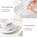 50 Sheets Color Transparent Sticky Note Self Adhesive Stickers Waterproof Memo Paper School Student Office Stationery. 