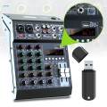 Audio Mixer Sound Board Console for Stereo DJ Conference Home System. 
