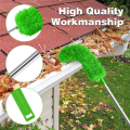 Gutter Cleaning Brush Roofing Tool with Telescopic Extendable Pole 8.2Ft Guard Cleaner Tool Easy Remove Leave, green. 