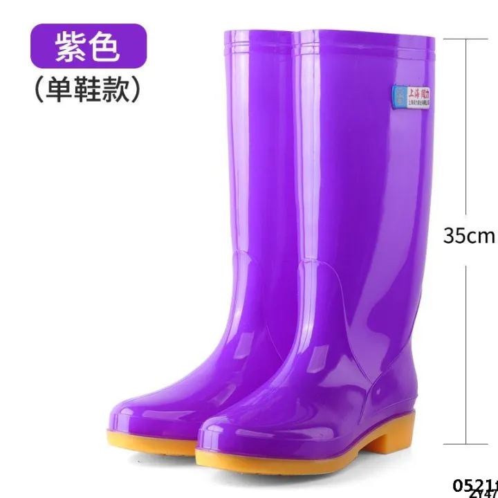 Shoes%20non-slip%20high-top%20mid-calf%20rain%20tendon%20rain%20boots%20spring%20and%20autumn%20warm%20rain%20boots%20rain%20sole%20rubber%20shoes%20waterproof%20women's%20winter%20fleece%20lining%20-%20Image%202