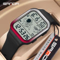 Sanda Fashion Men's Watches 50M Waterproof Sports Casual  Wristwatch for Male Clock Relogios Masculino 6052. 