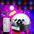18W LED RGB Crystal Magic Ball Disco Party Effect Digital Stage Light For Halloween LED Crystal Ball Light Bluetooth With Bluetooth Speaker. 