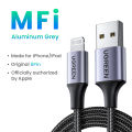 UGREEN MFI USB Lightning cable Charger For iPhone 14 13 12 11 xs 8 7 6 Apple ipad Fast charging data 25cm 1m 2m Carplay Braided. 