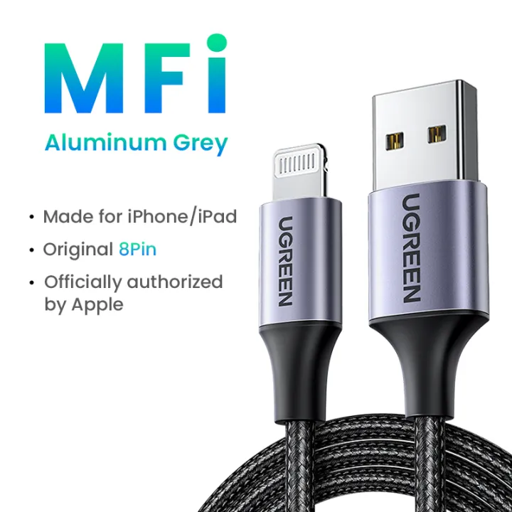 UGREEN%20MFI%20USB%20Lightning%20cable%20Charger%20For%20iPhone%2014%2013%2012%2011%20xs%208%207%206%20Apple%20ipad%20Fast%20charging%20data%2025cm%201m%202m%20Carplay%20Braided%20-%20Image%207