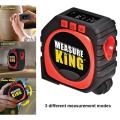 Measure King 3-in-1 Digital Measuring Tape, Measure String Mode, Laser Mode & Roller Mode. 