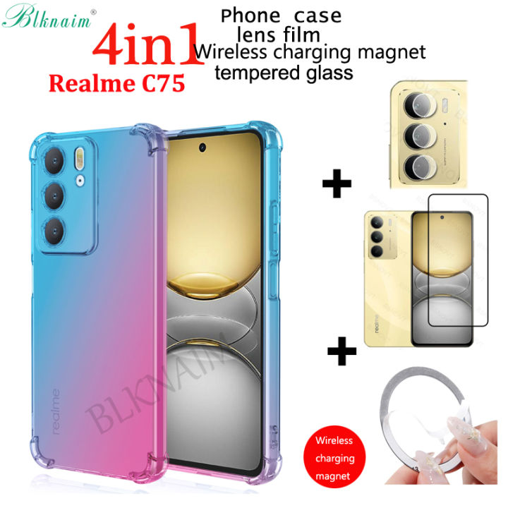 BLKNAIM%204-in-1%20NEW%20For%20Realme%20C75%20case%20Anti-fall%20Color%20phone%20case%20+%20Screen%20Protectors%20tempered%20glass+Magnetic%20car%20mount%20+Lens%20Film%20-%20Image%206
