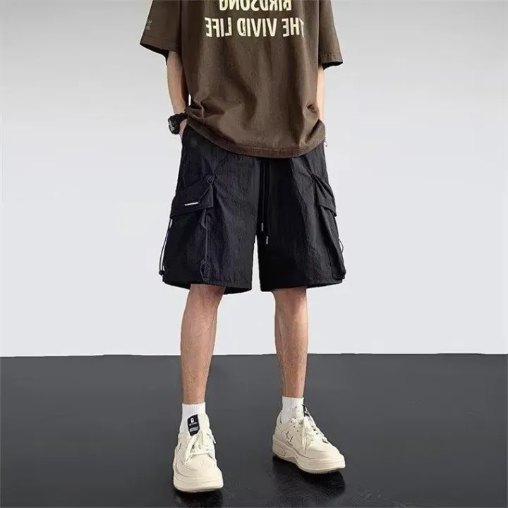 Summer%20Thin%20and%20All-Matching%20Workwear%20Shorts%20Men's%20Loose%20Shorts%20American%20Fashion%20Casual%20Quick-Drying%20Fifth%20Pants%20Men%20-%20Image%202