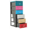 Plastic Drawer Set & Cupboard | 6 Drawer Cupboard | 41 x 56x 123cm | Plastic Furniture | storage organizer | heavy duty | Nisaco Mall. 